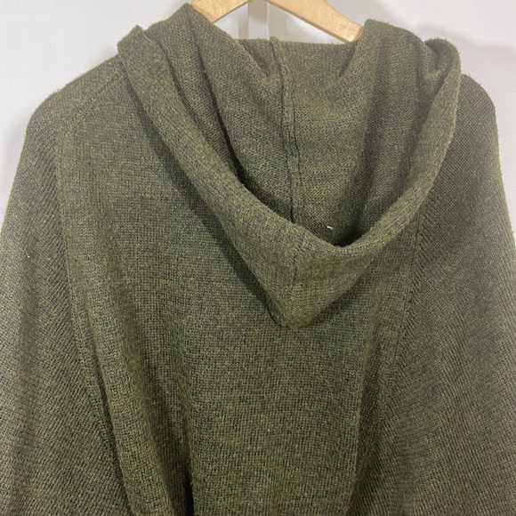 FREE PEOPLE Women’s Hooded & Belted Kimono Sweater/Duster Green One Size - Picture 7 of 13